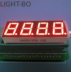 सुपर लाल 7-खंड के तापमान के लिए एलईडी प्रदर्शन नियंत्रित 4-अंकीय 0.56 इंच