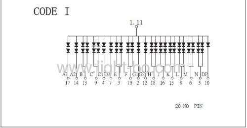 16-सेगमेंट 2.3-इंच एकल-अंक एलईडी अल्फान्यूमेरिक डिस्प्ले