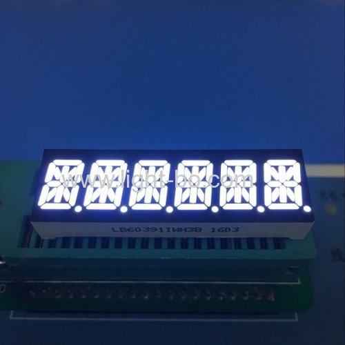 अल्ट्रा ब्लू 6 अंक 10 मिमी 14 सेगमेंट में मल्टीमीडिया के लिए सामान्य एनोड प्रदर्शित किया गया