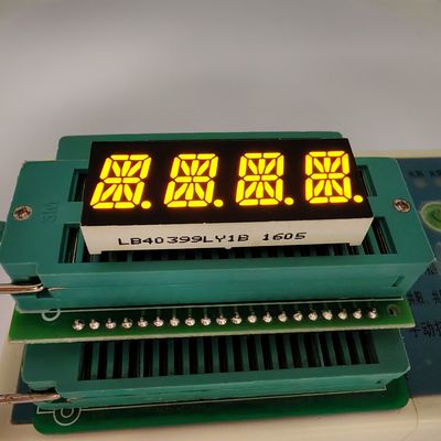अच्छी कीमत 4 Digit 16 Segment Yellow Alphanumeric LED Display for Instrument Panel ऑनलाइन