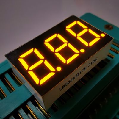 एलईडी डिस्प्ले सुपर ब्राइट एम्बर 7 सेगमेंट 3 डिजिट 9.2 मिमी पैनल मीटर के लिए कॉमन कैथोड