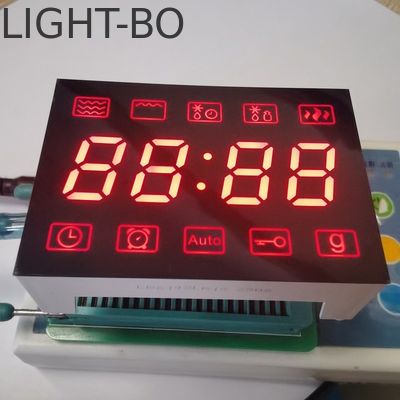 सामान्य एनोड अल्ट्रा ब्राइट रेड 7 सेगमेंट एलईडी डिस्प्ले 4 डिजिट Fo माइक्रोवेव कंट्रोल