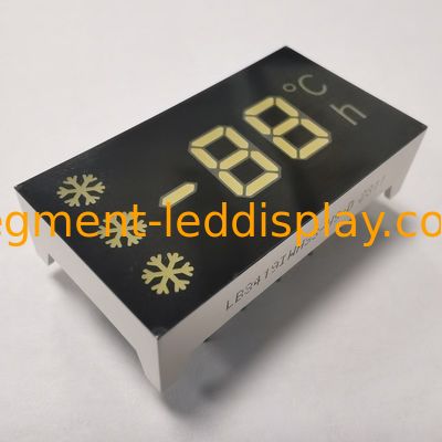 0.32 इंच (8.2 मिमी) 7-सेगमेंट एलईडी डिस्प्ले, अल्ट्रा ब्राइट व्हाइट, रेफ्रिजरेटर और घरेलू उपकरण नियंत्रण के लिए कॉमन एनोड