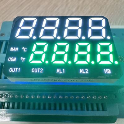 अच्छी कीमत High Brightness White /Pure Green Dual Line 7 Segment LED Display Common Anode for Temperature Indicator ऑनलाइन
