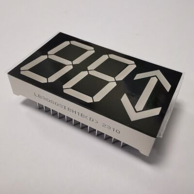 Ultra Bright Blue 0.8-Inch (22.0mm) 3-Digit + Arrow 7-Segment Common Anode LED Display for Lift/Lift Floor Indicators