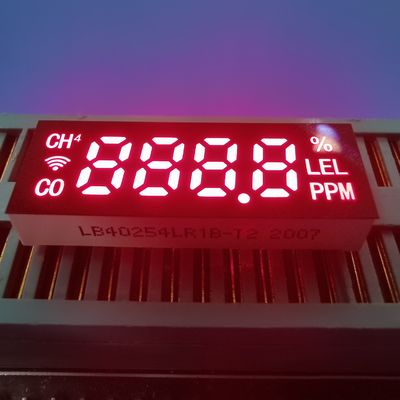 हानिकारक गैस डिटेक्टर के लिए सामान्य एनोड अल्ट्रा ब्राइट रेड 7 सेगमेंट एलईडी डिस्प्ले मॉड्यूल 28*10*5 मिमी