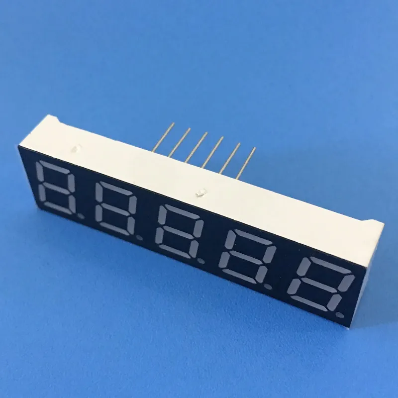 सुपर ब्राइट रेड 7 सेगमेंट एलईडी डिस्प्ले 0.39 इंच डिजिटल फ्रीक्वेंसी कन्वर्टर के लिए 5 अंकों का कॉमन एनोड 2