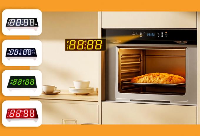 0.32 इंच (8.2 मिमी) 7-सेगमेंट एलईडी डिस्प्ले, अल्ट्रा ब्राइट व्हाइट, रेफ्रिजरेटर और घरेलू उपकरण नियंत्रण के लिए कॉमन एनोड 4