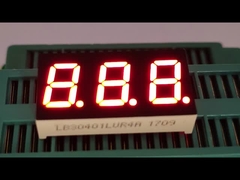 तापमान संकेतक के लिए ट्रिपल डिजिट 7 सेगमेंट एलईडी डिस्प्ले 0.4 इंच अल्ट्रा ब्राइट रेड
