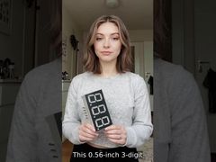 तापमान संकेतकों के लिए 0.56-इंच (14.2 मिमी) 3-अंकीय सामान्य कैथोड 7-सेगमेंट एलईडी डिस्प्ले